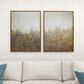 CosmoLiving by Cosmopolitan 40" x 30" Abstract Wall Art in White, Black, Gold and Grey (Set of 2), , large