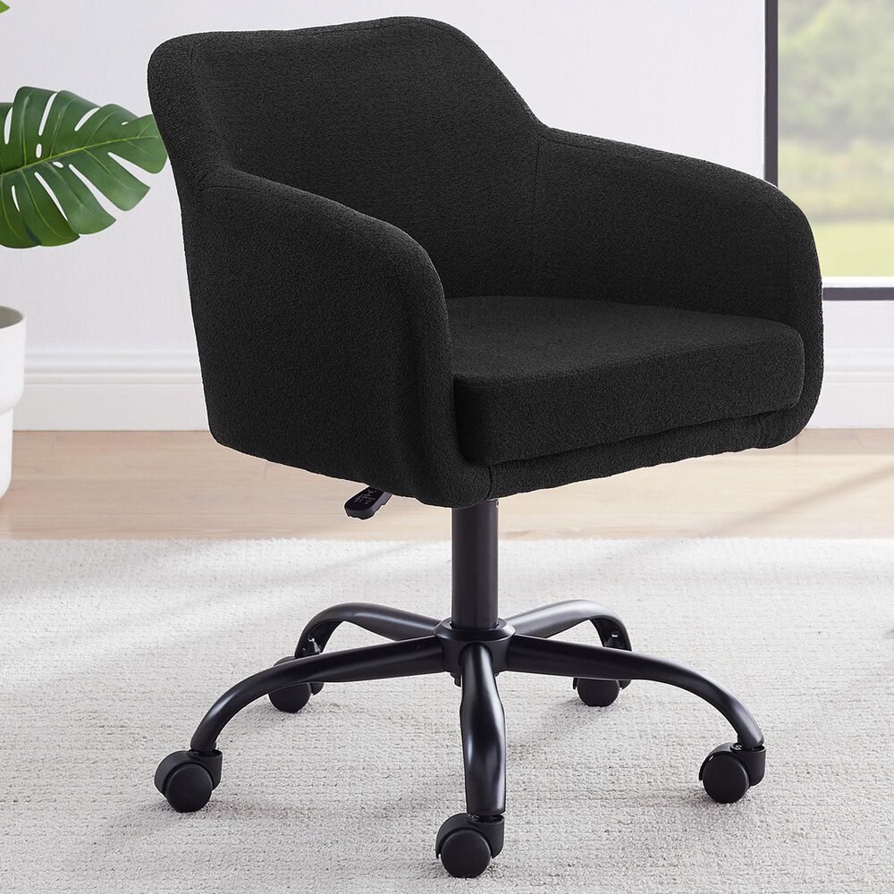 Linon Home Decor Rylen Office Chair in Black, , large