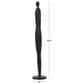 Maple and Jade 53" Tall Slim Figure People Decorative Sculpture in Textured Black, , large