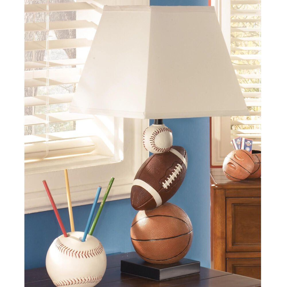 Signature Design by Ashley Nyx Table Lamp in Brown and Orange, , large