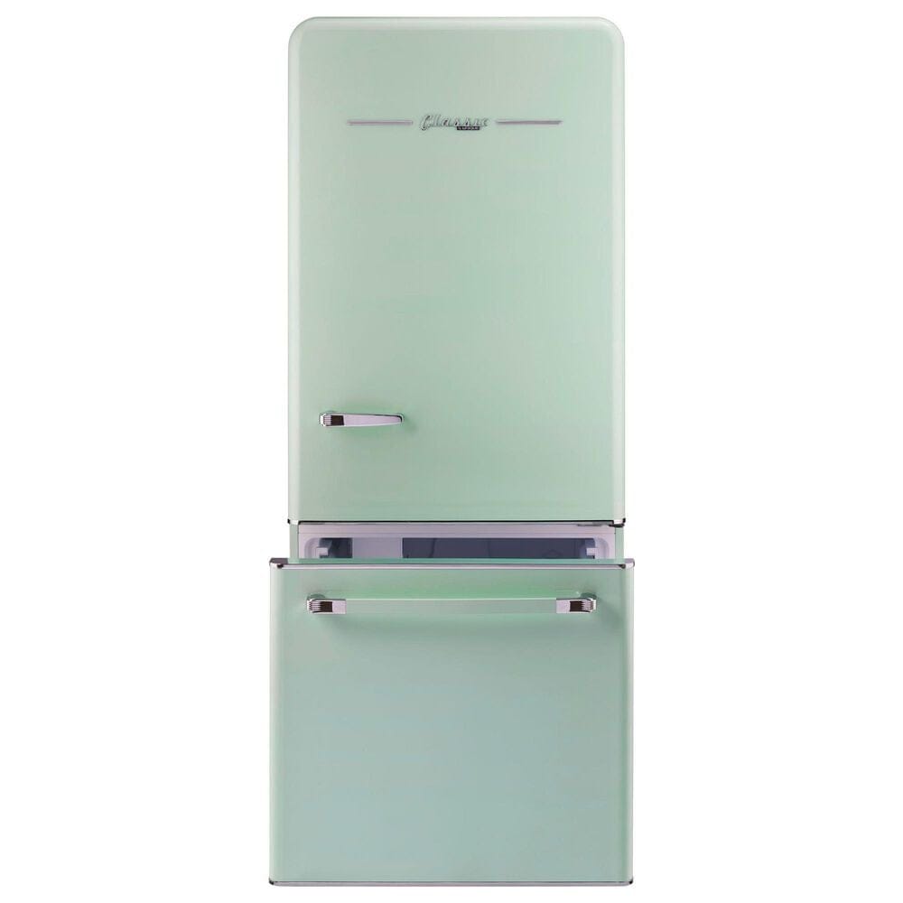 Unique Appliances Classic Retro 18 Cu. Ft Bottom Freezer Refrigerator in Summer Mint Green, , large