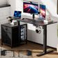 HOMLUX 47" Height-Adjustable Sit-Stand Computer Desk with Printer Cabinet in Black, , large