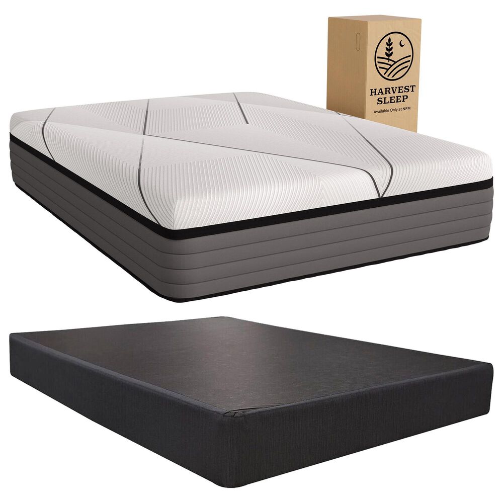Harvest Sleep Rose Plush Hybrid King Mattress with High Profile Box Spring, , large