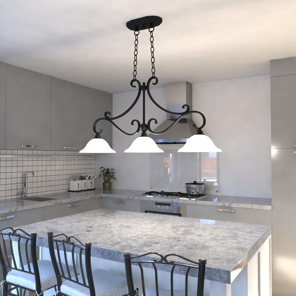 Vaxcel Monrovia 3-Light Linear Chandelier in Oil Rubbed Bronze, , large