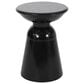 Hearth and Haven Large Patio End Table with Circular Design in Black, , large