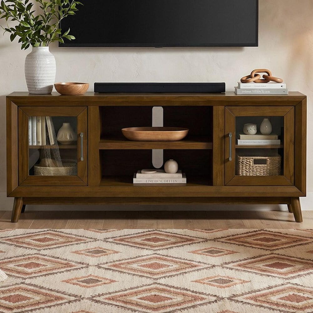 Mayberry Hill Santa Barbara 60" TV Console in Walnut, , large