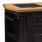 Linon Home Decor Pennfield Kitchen Island in Natural and Black Sand, , large