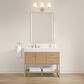 37B Mauri 42" Single Bathroom Vanity with Metal Base in Warm Oak with High-Profile 4" White Composite Stone Top, , large