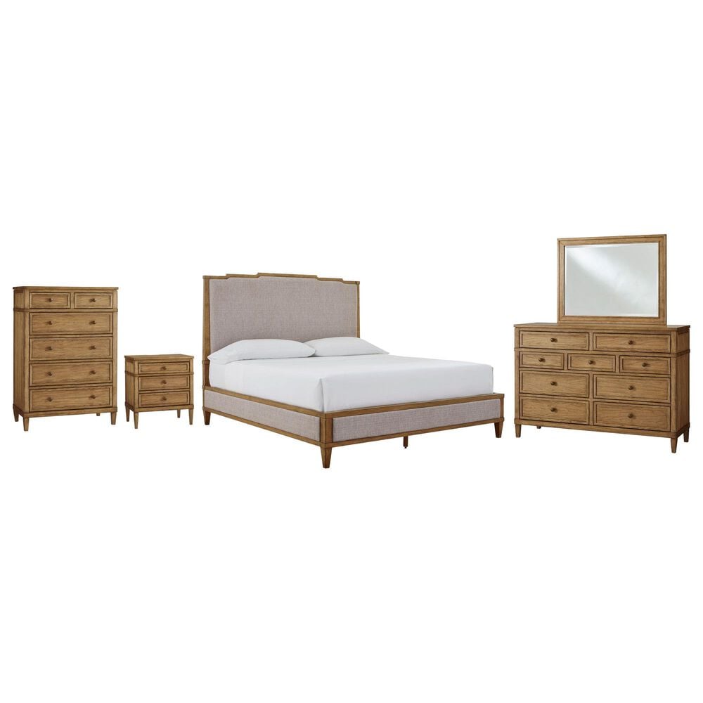 Ashley Sharlance 5-Piece California King Panel Bedroom Set in Light Brown, , large