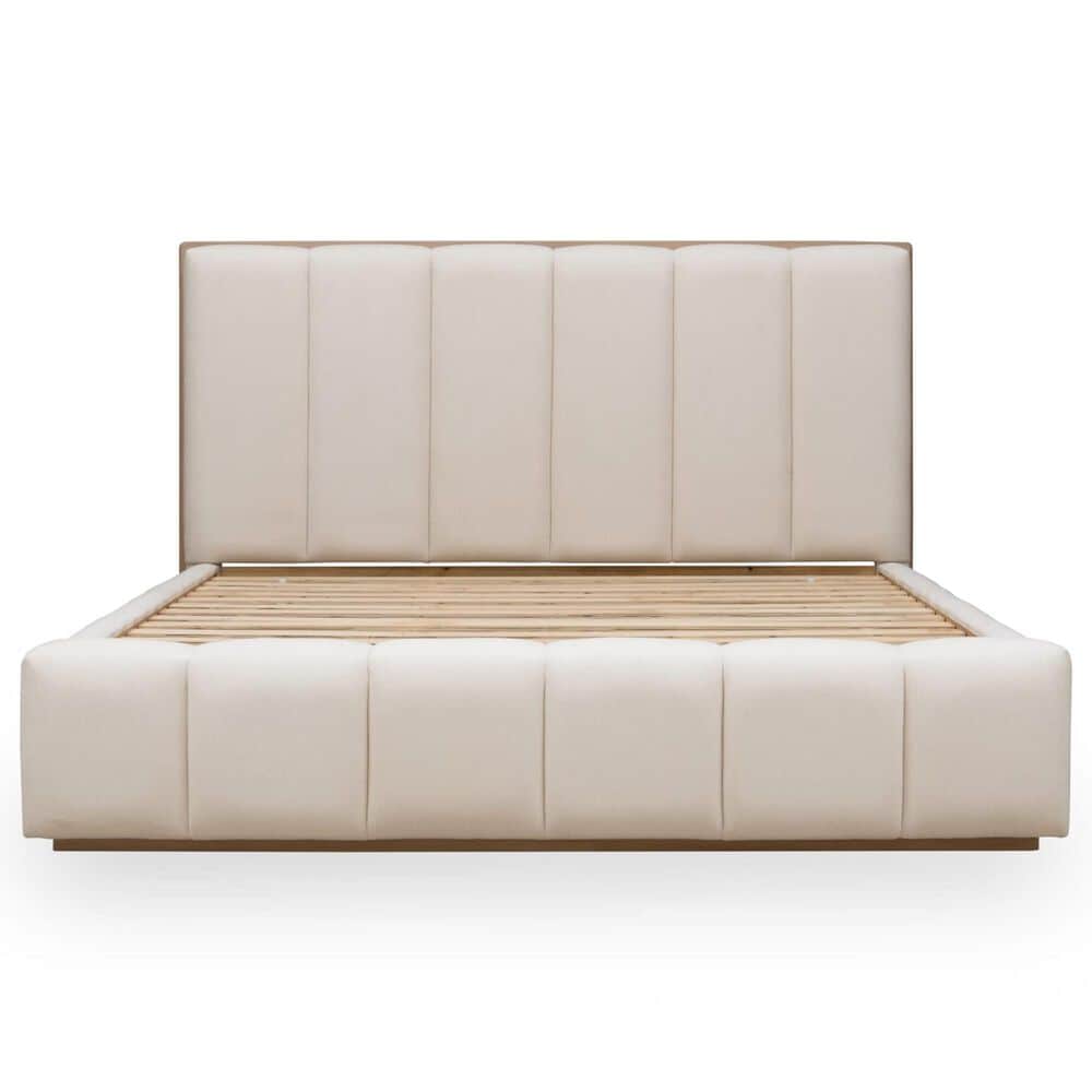 Urban Home Gardenia Queen Upholstered Bed in Chai, , large
