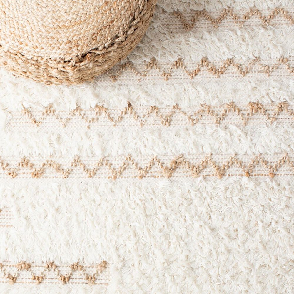 Safavieh Natura NAT720A 2&#39;3&quot; x 8&#39; Ivory and Brown Runner, , large