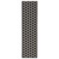 Nourison Twist Reversible 2" x 6" Black Indoor/Outdoor Runner, , large