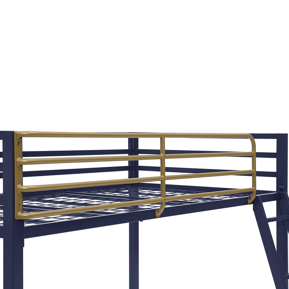 Furniture of America Haven Twin Loft Bed in Blue and Gold, , large