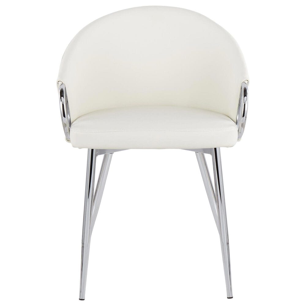 LumiSource Claire Accent Chair in White, , large