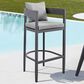 Armen Living Argiope Patio Counter Height Bar Stool in Dark Gray, , large