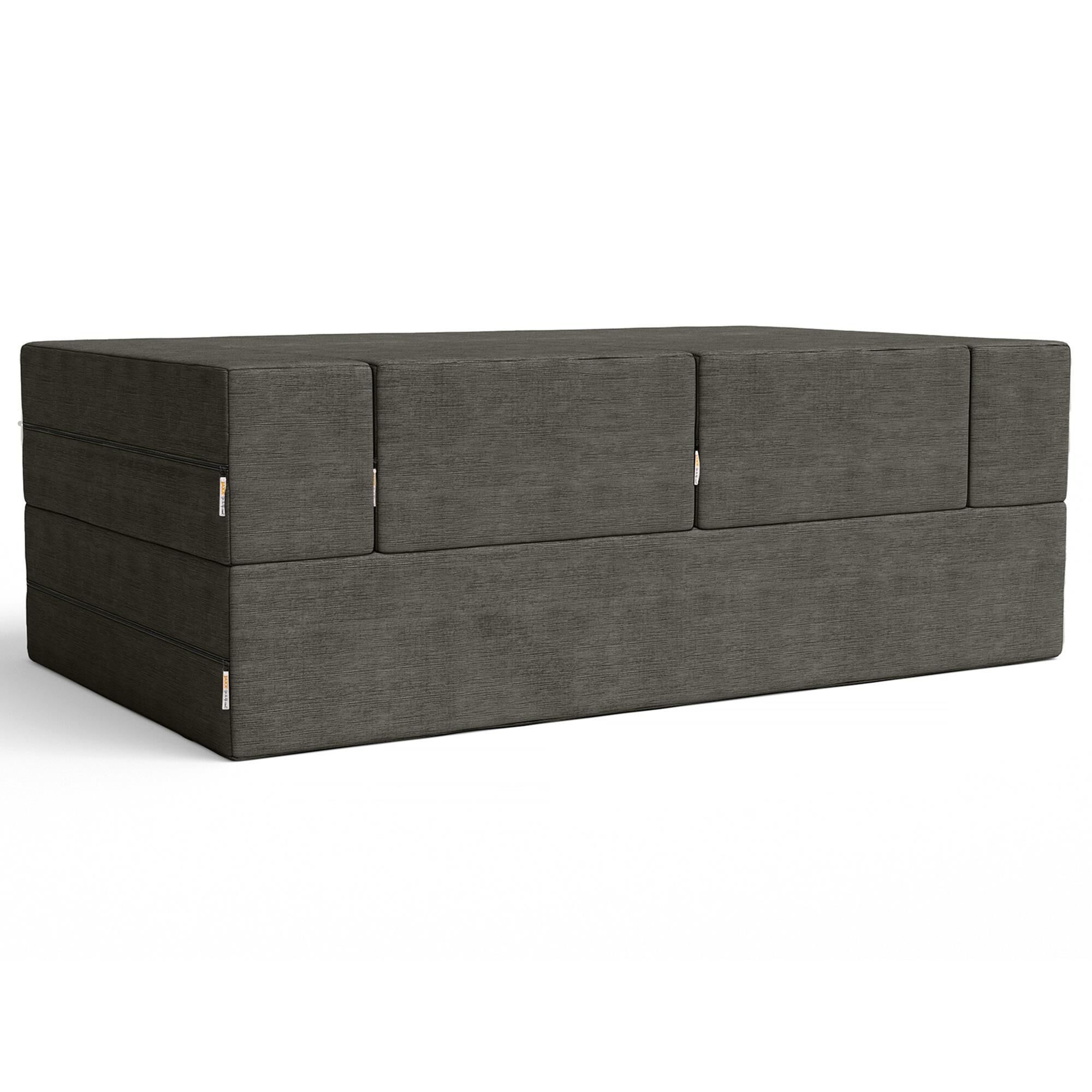 寝具 Jaxx Zipline 3-Piece Stationary Convertible Sleeper Loveseat in