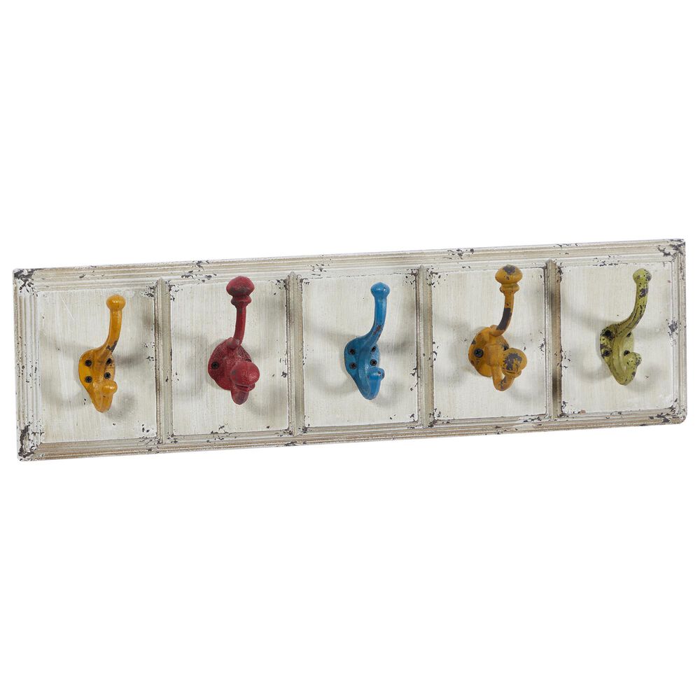 Maple and Jade 24" Wall Hook in White, , large