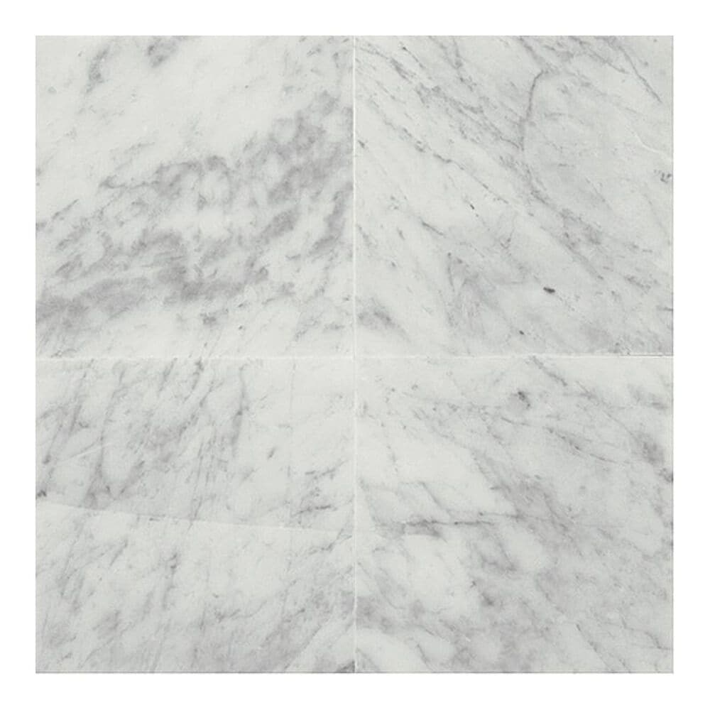 Dal-Tile Marble Carrara White 12" x 12" Polished Natural Stone Tile, , large
