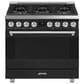 SMEG Professional 36" Gas Range in Matte Black, , large