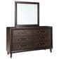 Ashley Dantenton 5 Piece California King Panel Bedroom Set in Merlot, , large