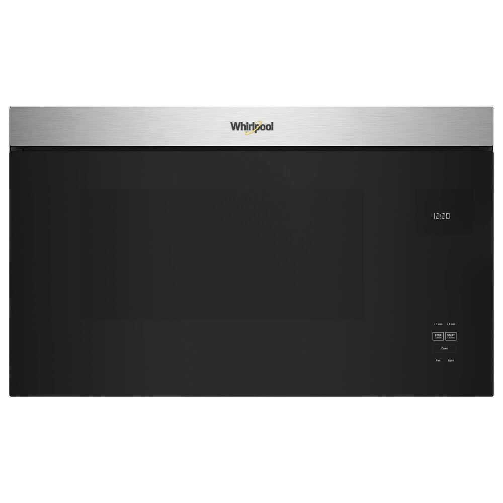 Whirlpool 2-Piece Kitchen Package with Black Stainless 5 Cu. Ft. Smart Gas Range and Fingerprint Resistant Stainless Steel 1.1 Cu. Ft. Flush Mount Microwave, , large