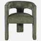 Waltham Gwen Open-Back Upholstered Arm Chair in Forest, , large