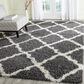 Safavieh Dallas Shag SGD257A-10 10" x 14" Dark Grey/Ivory Area Rug, , large