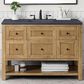 James Martin Vanities Breckenridge 48" Single Bathroom Vanity in Light Natural Oak with 3 cm Charcoal Soapstone Quartz Top and Rectangular Sink, , large