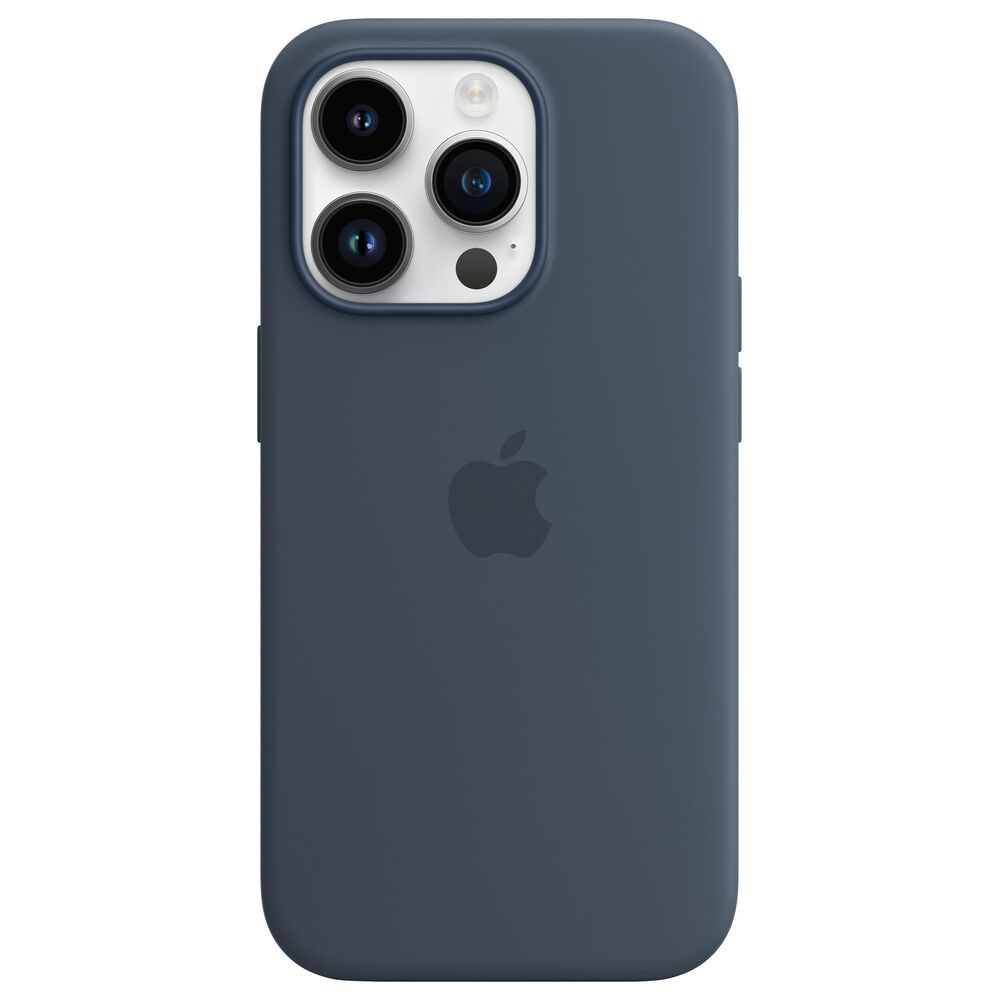 Apple Silicone Case with MagSafe for iPhone 14 Pro in Storm Blue, , large