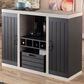 Furniture of America Taylor Buffet in Black/Cement, , large