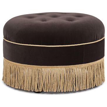Jennifer Taylor Home Yolanda Standard Ottoman in Deep Brown and Gold, , large