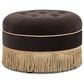 Jennifer Taylor Home Yolanda Standard Ottoman in Deep Brown and Gold, , large