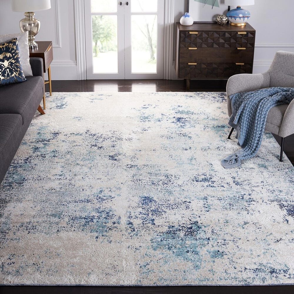 Safavieh Aston 6&#39; x 9&#39; Ivory and Blue Area Rug, , large