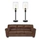 Ashley Sofa and Pair of Lamps, , large