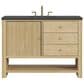 James Martin Vanities Marigot Single 48" Single Vanity in Sun-washed Oak with 3 cm Charcoal Soapstone Quartz Top, , large
