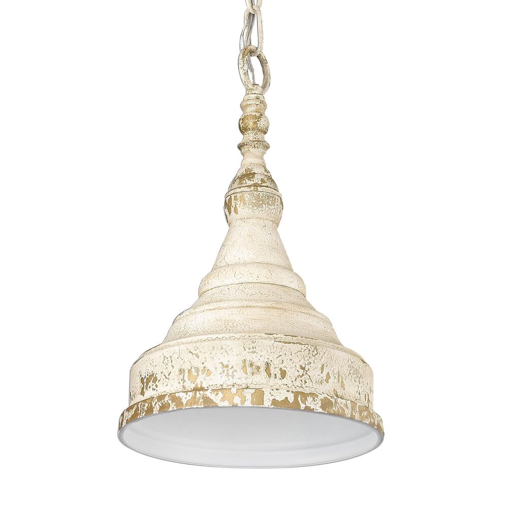 Golden Lighting Keating 1-Light Pendant in Antique Ivory, , large