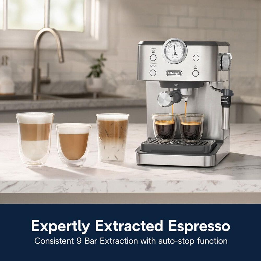 DeLonghi Linea Classic 57 Oz Espresso Machine in Metal, , large