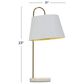 Maple and Jade Modern Table Lamp in Gold and White, , large