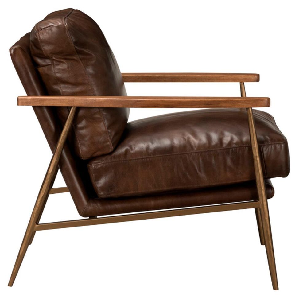 RCA Uptown City Christopher Leather Accent Chair in Brown Shop NFM