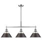 Golden Lighting Orwell 3-Light Linear Pendant with Rubbed Bronze Shade in Pewter, , large
