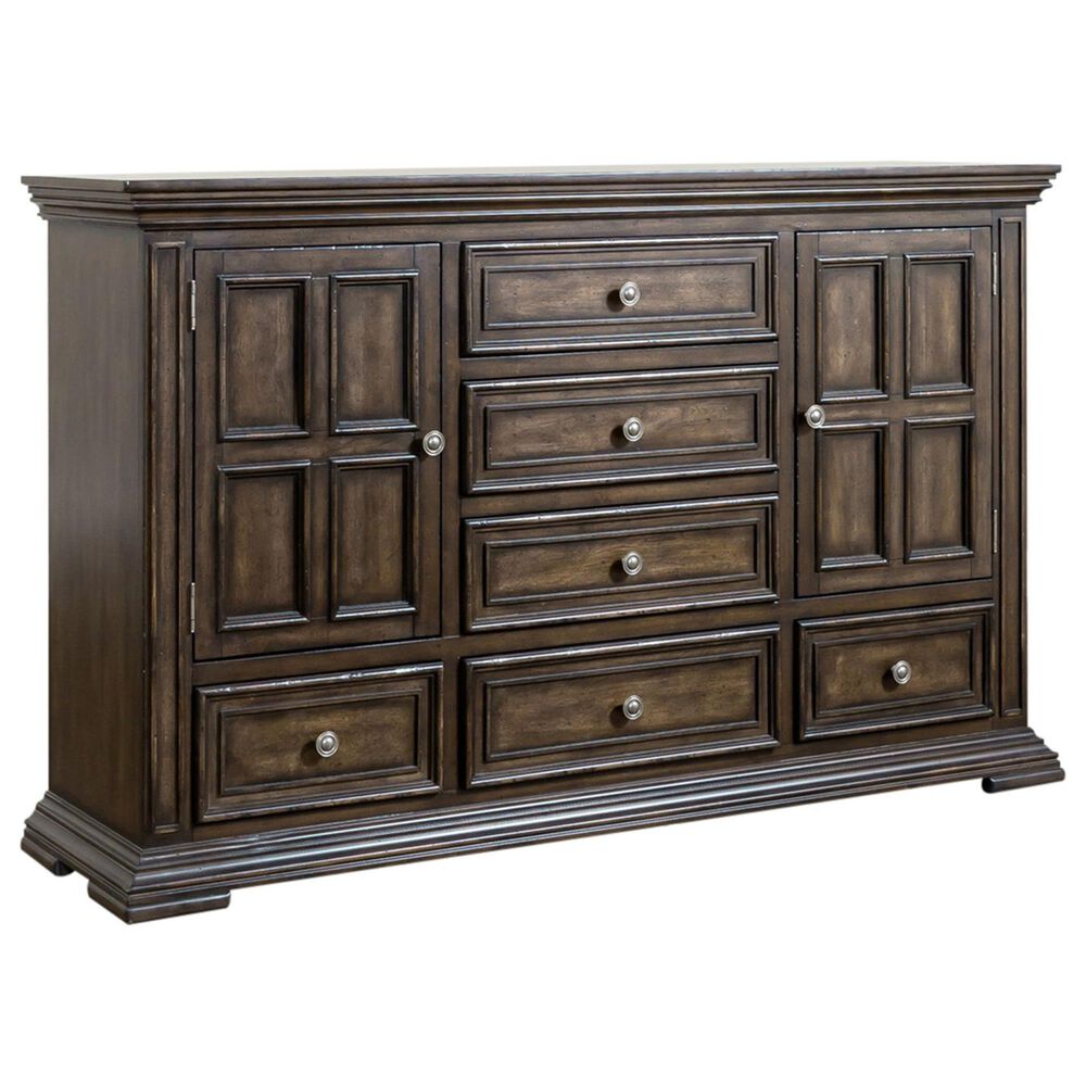 Liberty Furniture Big Valley 6-Drawer Dresser in Brownstone, , large