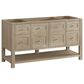 James Martin Vanities Breckenridge 60" Single Bathroom Vanity in Whitewashed Oak with 3 cm Arctic Fall Solid Surface Top and Rectangular Sink, , large