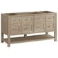James Martin Vanities Breckenridge 60" Single Bathroom Vanity in Whitewashed Oak with 3 cm Arctic Fall Solid Surface Top and Rectangular Sink, , large