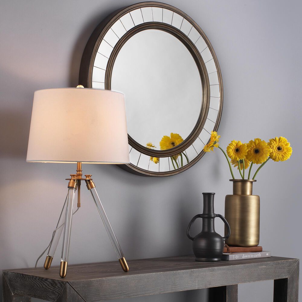 Splendor Living Coltrane Wood Mirror in Antique Bronze, , large