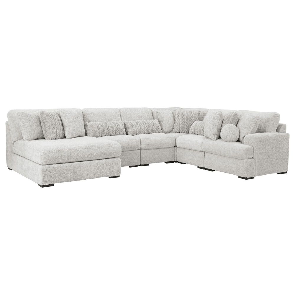 Ashley Cuddle Plush 6-Piece Stationary Left Facing Sectional with Chaise in Arctic, , large