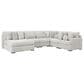 Ashley Cuddle Plush 6-Piece Stationary Left Facing Sectional with Chaise in Arctic, , large