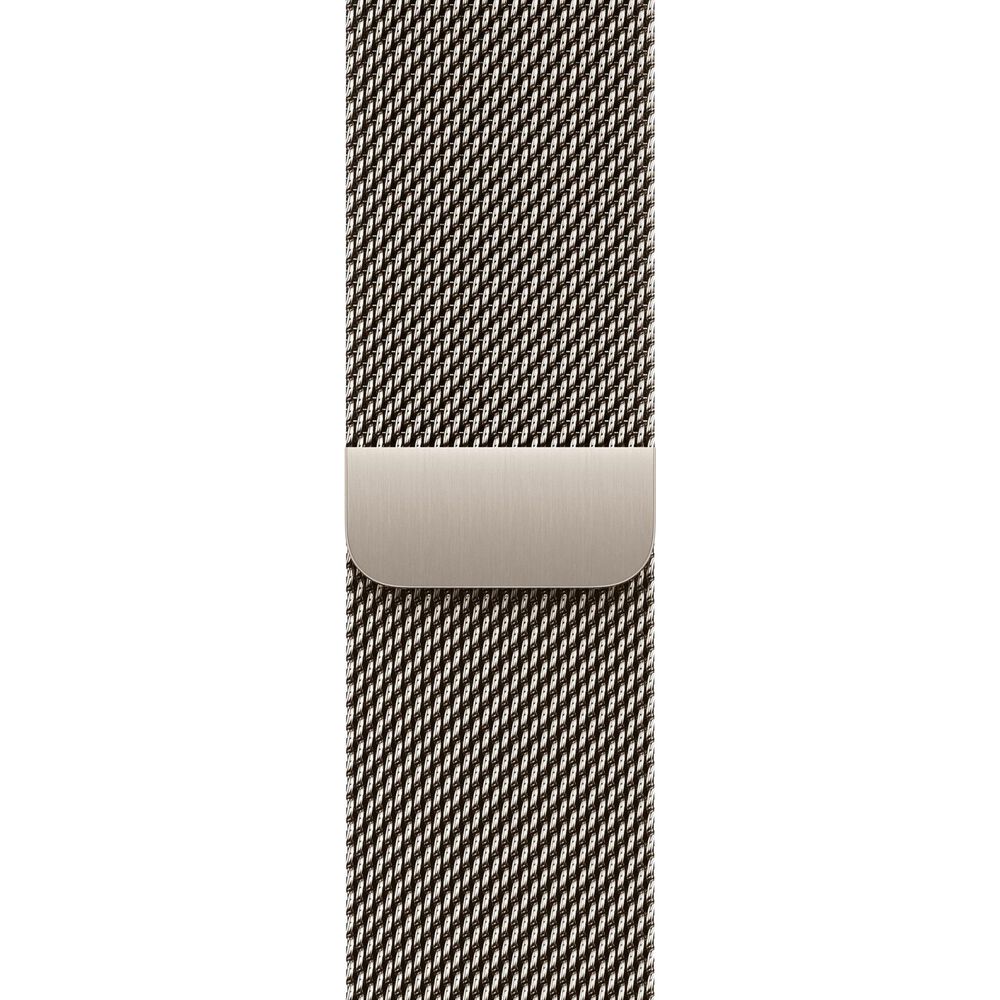 Apple Watch Series 11 (GPS+Cellular) 46mm Titanium Case with Milanese Loop - M/L in Natural and 2-Year AppleCare+, , large