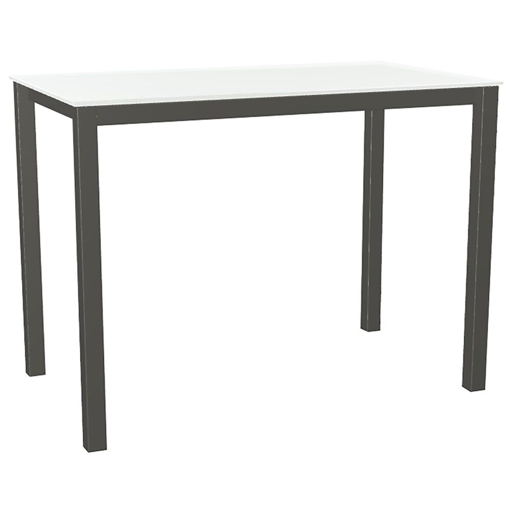 Amisco Harrison Pub Table in Metallo and White, , large
