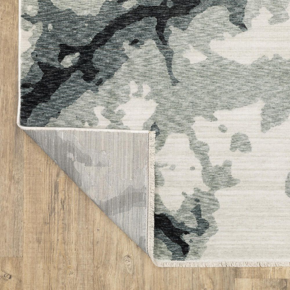 Oriental Weavers Echo ECH08 Blue and Ivory 3&#39;3&quot; x 5&#39; Area Rug, , large