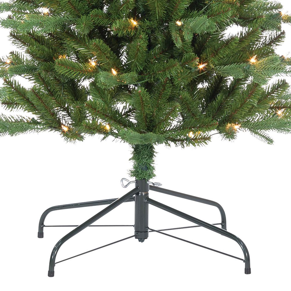 The Gerson Company 6.5&#39; Pre-Lit Artificial Natural Cut Narrow Dover Pine with White Lights in Green, , large